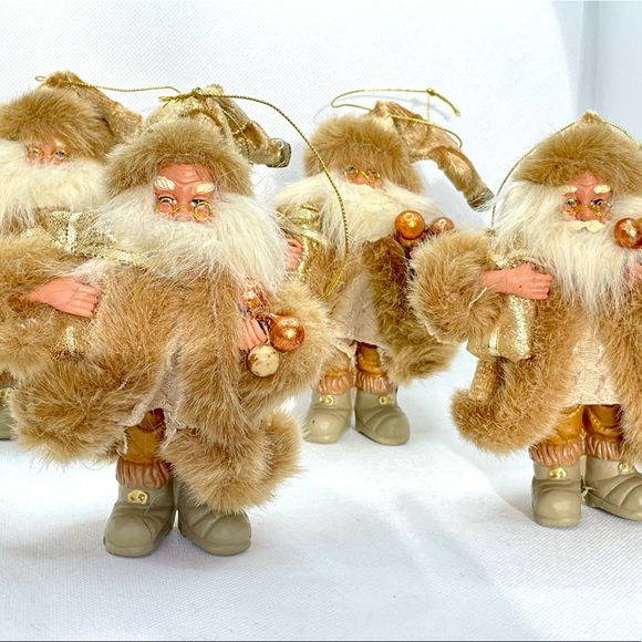 Natural Tone Santa Claus Christmas Tree Ornaments 4 - Picture 12 of 16